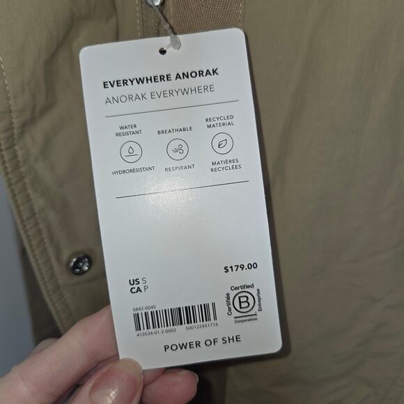 Athleta Everywhere Anorak Jacket - Perfect Neutral Sz Sm - good up to sz 10-12! - Picture 12 of 13